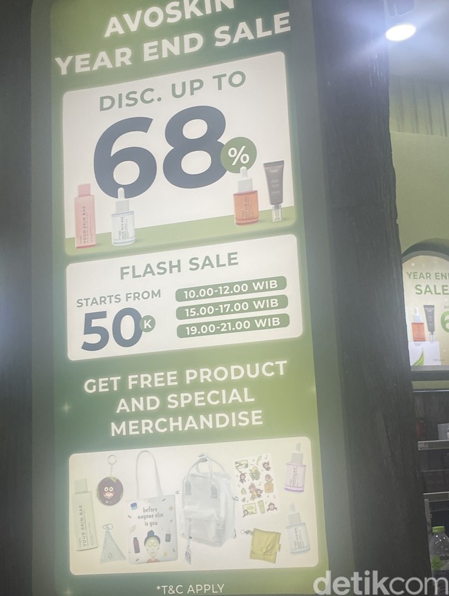 AvoskinJika perlu skincare, Avoskin patut dipertimbangkan karena cukup banyak memeri diskon dan merchandise.Foto: Rahmi Anjani/Wolipop