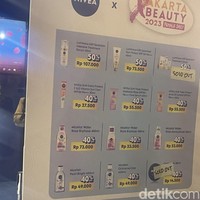 NiveaNivea menawarkan berbagai diskon untuk produk perawatan wajah dan tubuh. Beberapa bahkan sudah sold out sebelum sore hari.Foto: Rahmi Anjani/Wolipop