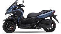 Yamaha Tricity 300 merupakan salah satu model Yamaha di jajaran kendaraan LMW  (Leaning Multi Wheel). Teknologi kendali kemudi LMW didesain untuk membuat kendaraan tersebut mampu menikung dengan sempurna layaknya motor dua roda yang dapat bergerak secara fleksibel. Foto: Dok. Yamaha