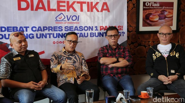 Diskusi dialektika usai debat capres Perdana digelar di Jakarta. Diskusi ini diinisiasi oleh Voter Of Indonesia (VOI).