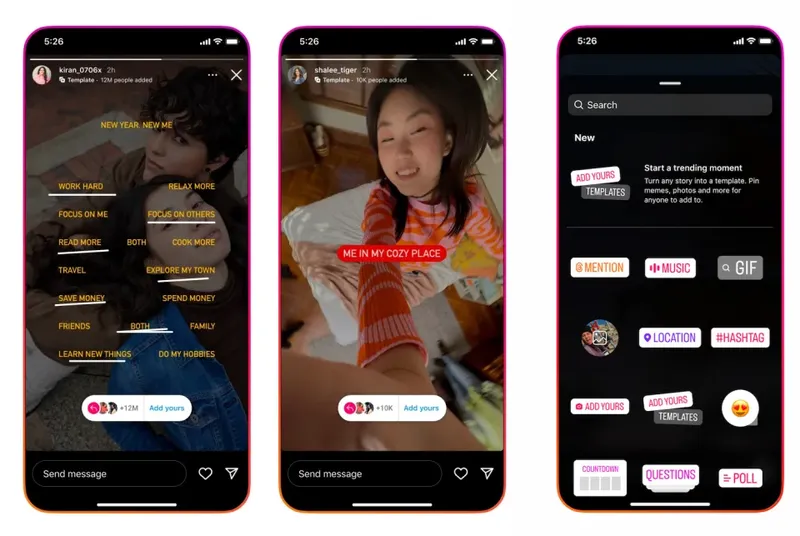 Fitur Template Instagram