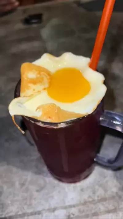 Menikmati Cicipi Sirup Telur Ceplok dan Teh Tom Yam Tarik, Pengaruh Ini Terkejut dengan Rasanya