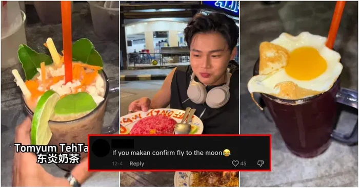 Iseng Coba Telur Ceplok Sirup hingga Teh Tarik Tom Yam, Influencer Ini Terkejut dengan Rasanya