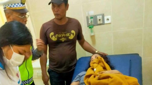 Korban saat mendapat pertolongan di RSUD Klungkung, Jumat (15/12/2023). (Foto : istimewa).