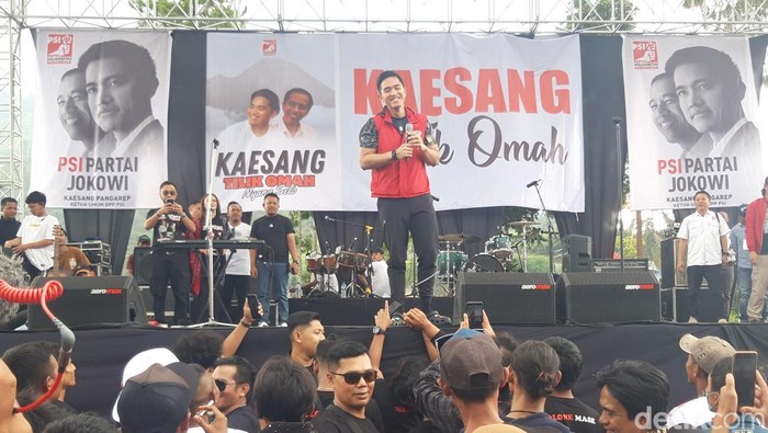Ketum PSI, Kaesang Pangarep, mengunjungi Selo, Boyolali, Sabtu (16/12/2023).