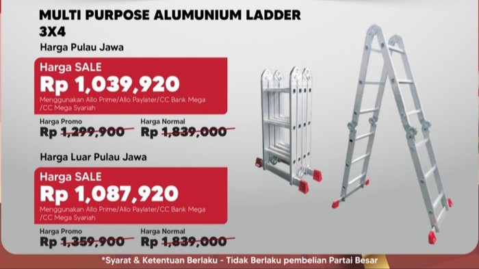 Lagi Cari Tangga Multifungsi? Ada Diskon Gede Nih di Transmart Full Day Sale