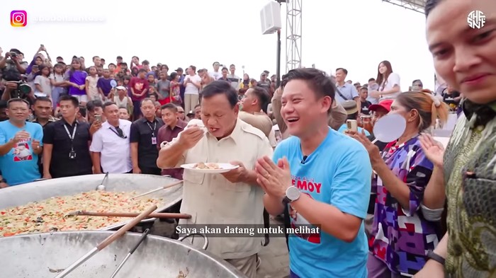 Prabowo masak besar bareng Bobon Santoso