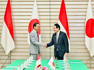 Presiden Jokowi Bahas MRT-Perdamaian di Palestina saat Bertemu PM Jepang