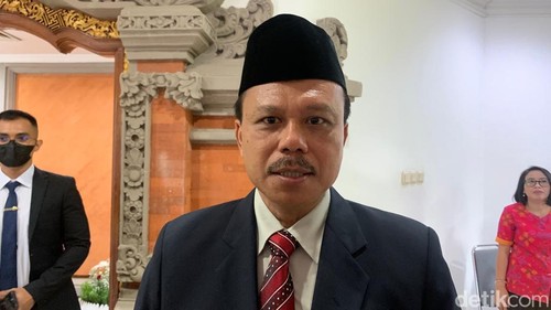 Sekda Provinsi Bali Dewa Made Indra di kantor Gubernur Bali, Sabtu (16/12/2023).