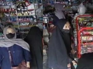 Terekam CCTV Emak-emak Santuy Curi 3 Karung Beras di Deli Serdang