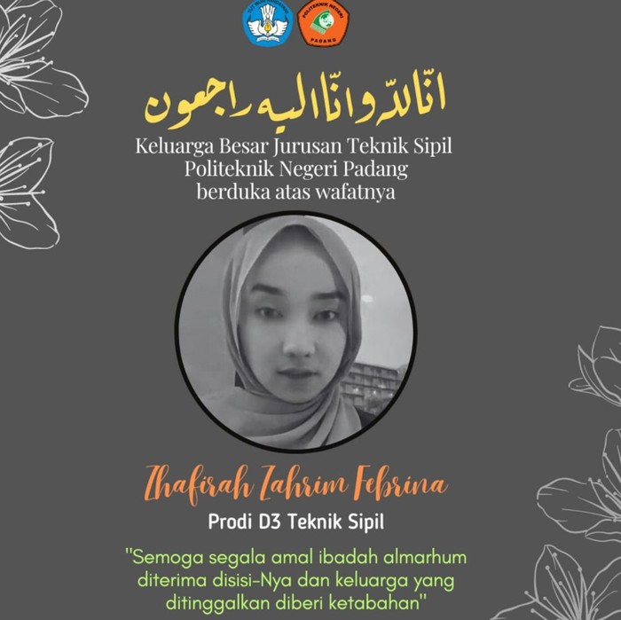 Ife korban letugas Gunung Marapi meninggal dunia. (Foto: Istimewa)