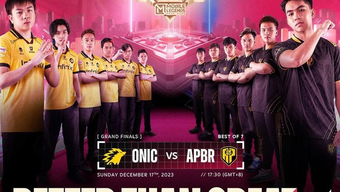 Akhirnya kompetisi internasional Mobile Legends bertajuk M5 World Championship, sebentar lagi berakhir. Sudah ada dua tim terkuat. yakni Onic Esports Vs AP Bren, yang akan bersaing memperebutkan gelar juara.