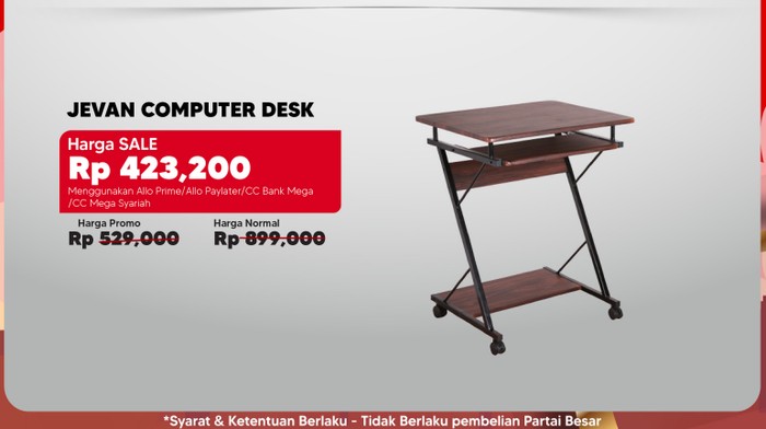 Meja Kerja di Transmart Full Day Sale