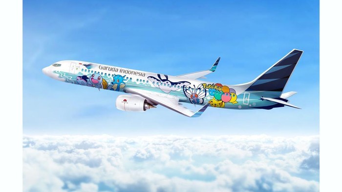 Pesawat Garuda Indonesia Bergambar Pikachu