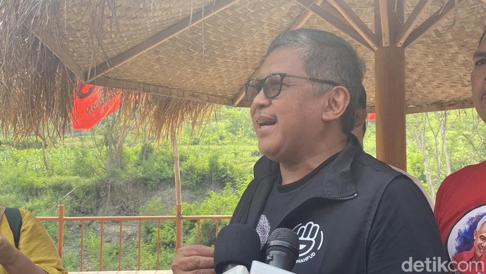Sekjen PDIP Hasto Kristiyanto di Semarang, Jawa Tengah.