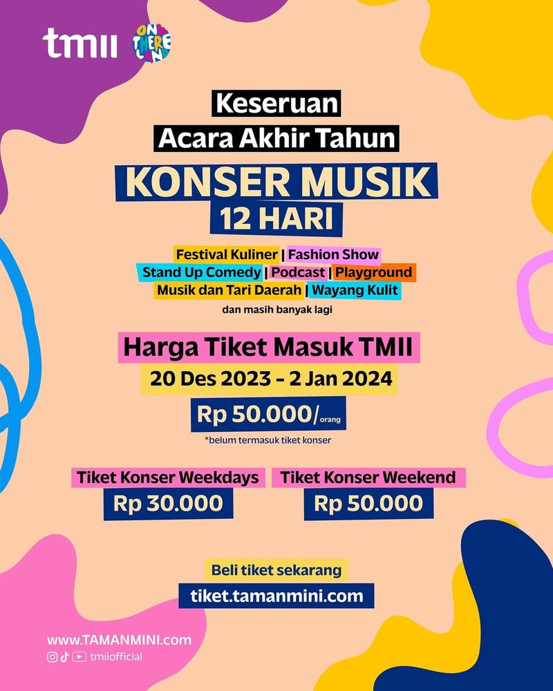 Acara Akhir Tahun 2023 dan Tahun Baru 2024 di TMII