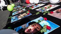 Aksi tersebut sebagai wujud solidaritas warga terhadap para jurnalis yang bertugas maupun rekan mereka yang tewas akibat serangan Israel di Gaza, Palestina.