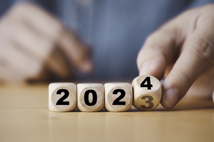Ilustrasi tahun baru 2024.
