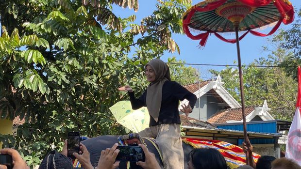 Istri Ganjar Pranowo, Siti Atikoh (Devi/detikcom)