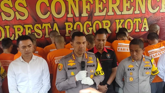 Konferensi pers di Polresta Bogor Kota (Sholihin-detikcom)