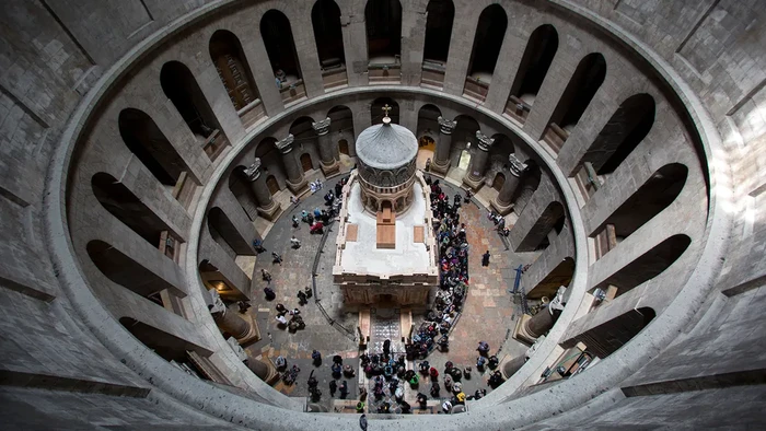 Kuil Edicule Church of the Holy Sepulchre in the Old City of Jerusalem