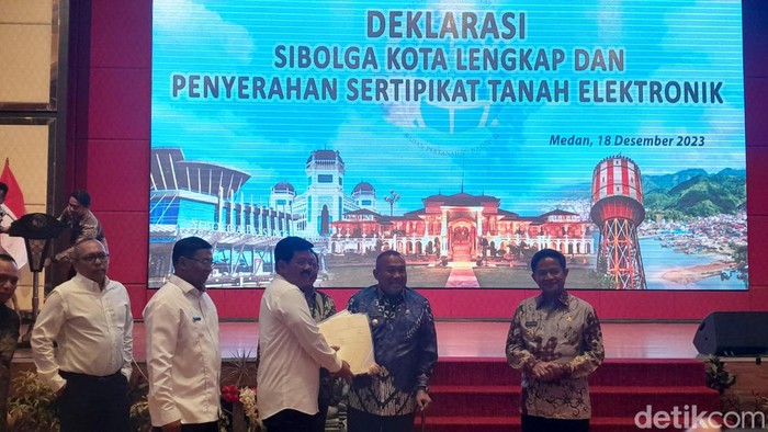 Menteri ATR/BPN Hadi Tjahjanto di Medan (Nizar Aldi/detikSumut)