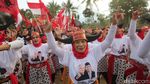 Ragam Aksi Pendukung Ganjar di Magelang, Emak-Emak hingga Replika Banteng