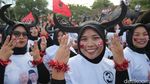 Ragam Aksi Pendukung Ganjar di Magelang, Emak-Emak hingga Replika Banteng