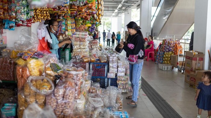 Salah satu pedagang di Pasar Among Tani Kota Batu