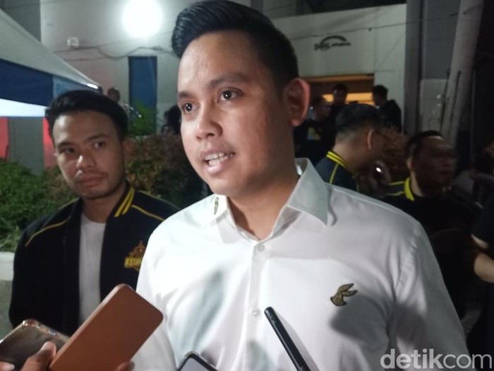 Wakil Sekretaris Jenderal DPP Partai Golkar Bidang Pemenangan Pemilu Jawa II, Dico Ganinduto, saat ditemui di Gor Sritex Arena, Kota Solo, Senin (18/12/2023) malam.