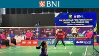 Zahra Rahma Kartina, yang sebelum ini rutin unjuk gigi di BNI Sirnas, berhasil lolos ke 32 besar. Foto: Mercy Raya/detikcom