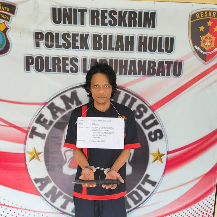 AB alias Amri (35) (Foto: Dok. Polres Labuhanbatu)