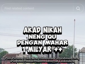 Pernikahan Viral Maharnya Rp 1 M, Pengantinnya Anak Pemilik Pesantren