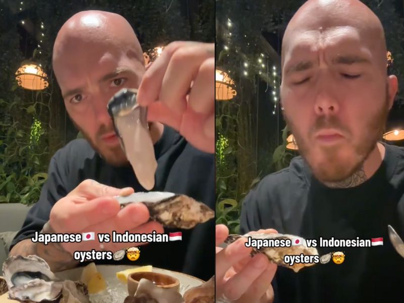 Bule Ini Cicipi Tiram Indonesia dan Jepang, Mana yang Lebih Enak?