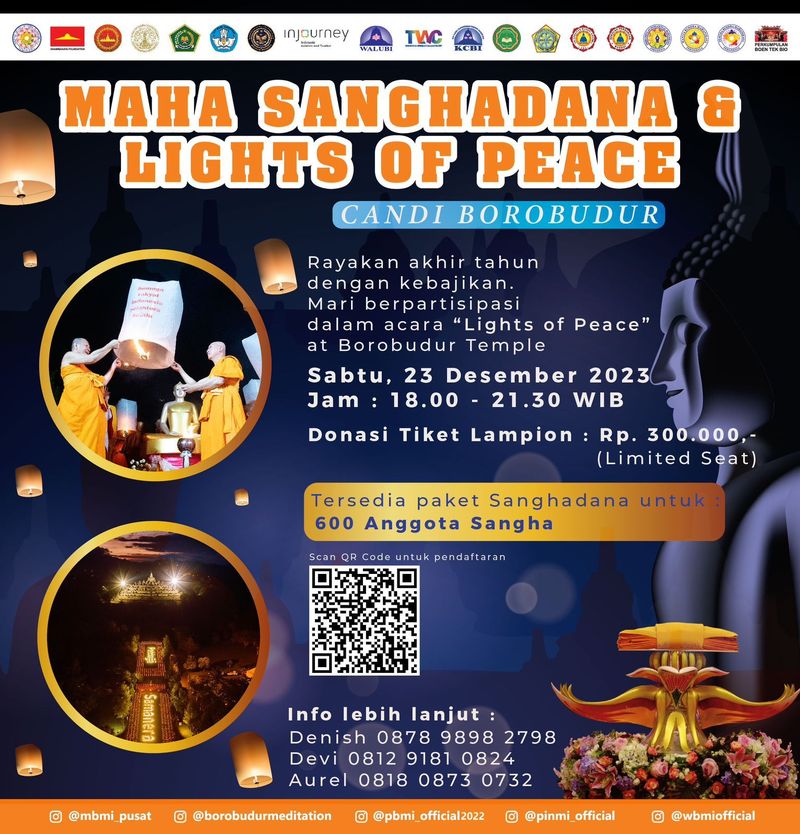Flyer penerbangan lampion di Candi Borobudur pada akhir pekan, Sabtu (23/12/2023).