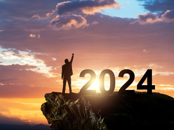 Ilustrasi tahun baru 2024.