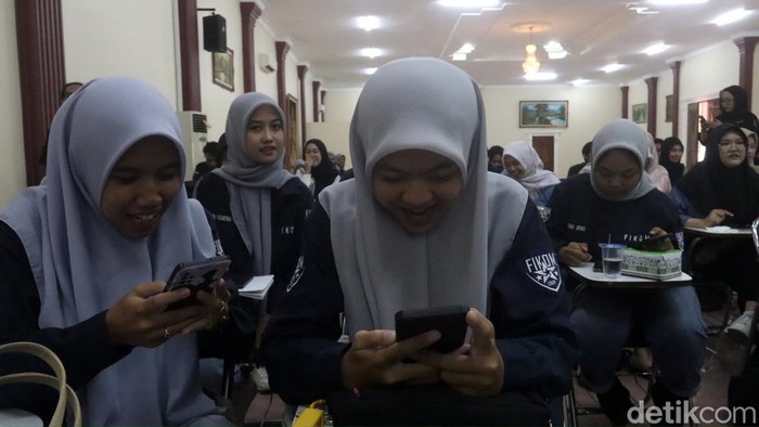 Keseruan detikJabar Goes to Campus di UNPI, Cianjur, Selasa (19/12/2023).