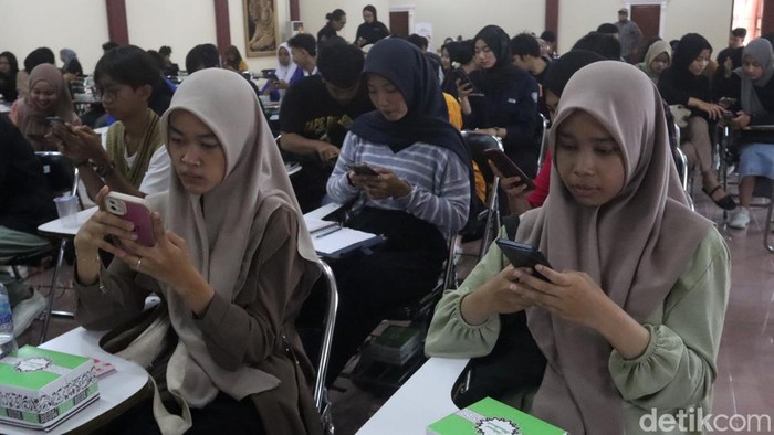 Keseruan detikJabar Goes to Campus di UNPI, Cianjur, Selasa (19/12/2023).