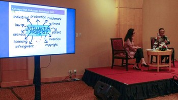 Sejalan dengan tema kompetisi tentang ajakan untuk tidak menggunakan produk yang melanggar kekayaan intelekual, MIAP juga mengajak  kepada perwakilan media yang hadir untuk turut memahami pentingnya perlindungan KI sekaligus memahami KI sebagai sebuah aset yang perlu dikelola dengan baik, khususnya bagi sebuah media. Untuk itulah kegiatan Sosialisasi Kekayaaan Intelektual untuk kalangan Media diselenggarakan.  