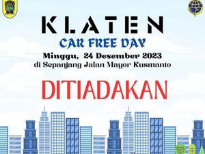 CFD di Jalan Mayor Kusmanto Klaten 24 dan 31 Desember Libur, Lur!