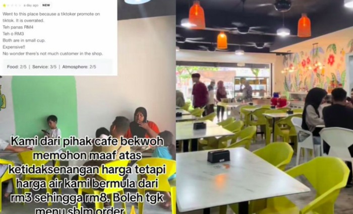 Pengunjung kafe rating buruk karena tak terima harga teh panas yang mahal
