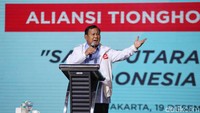 Dalam pidatonya Prabowo mengatakan bahwa kehidupan antar suku bangsa Indonesia harus hidup rukun, sejahtera dan damai.