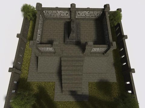 Desain makam Kyai Kromo Ijoyo di Padukuhan Ketingan, Tirtoadi, Mlati, Sleman, yang akan dipindahkan karena terdampak tol Jogja-Solo. Diunggah Rabu (20/12/2023).