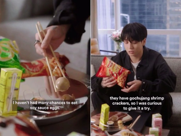 Jungkook BTS taruh makanan favorit di piring Spotify