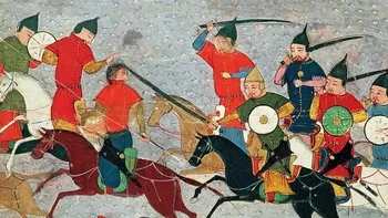 Pada abad ke-13, Jenghis Khan, Mantan Khan Agung Kekaisaran Mongol, membunuh begitu banyak petani sehingga tingkat karbon dioksida di atmosfer berkurang secara signifikan.Selama 21 tahun masa pemerintahannya, pasukan destruktif Jenghis Khan bertanggung jawab atas kematian hingga 40 juta orang. Meskipun niatnya melakukan pembantaian sama sekali tidak murni, namun karena tidak ada yang tersisa untuk bertani di lahan milik para petani, lahan tersebut akhirnya dibiarkan tumbuh kembali menjadi hutan penyerap karbon. Diperkirakan 700 juta ton karbon terhapus dari atmosfer, jumlah yang sama dengan jumlah karbon dioksida yang dihasilkan dalam setahun melalui konsumsi bensin global! (Foto: Buzzfeed)