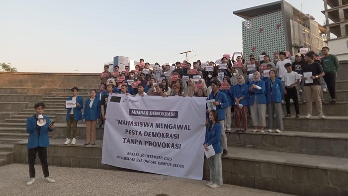 Mahasiswa di Bekasi hingga Ormas di Jakarta mendeklarasikan pemilu yang damai