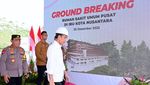 Potret Panglima TNI-Kapolri Dampingi Jokowi Groundbreaking RSUP di IKN