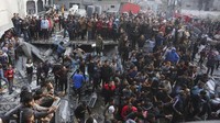 Serangan Hamas menewaskan sekitar 1.140 orang di Israel, sebagian besar warga sipil, menurut hitungan AFP berdasarkan angka resmi terbaru Israel. (AP Photo/Hatem Ali)
