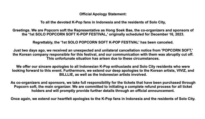 1st Solo Popcorn Soft K-Pop Festival