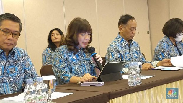 Asosiasi Pengusaha Indonesia (Apindo) memproyeksikan pertumbuhan ekonomi Indonesia pada tahun 2024 berada dalam rentang 4,80% (year on year/yoy) sampai dengan 5,20% (yoy). (CNBC Indonesia/Martyasari Rizky)